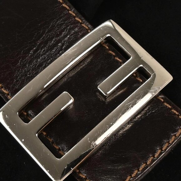 Fendi Black Suede Mamma Baguette Handbag 2348-26325-099 155290 - Picture 5 of 10